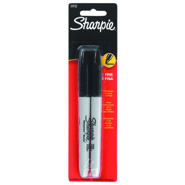 Sharpie Black Fine Tip Permanent Marker , 2PK 30162